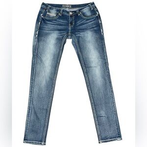 Rock & Roll Cowgirl Rival Low Rise Skinny Jeans - Size 30 x 34